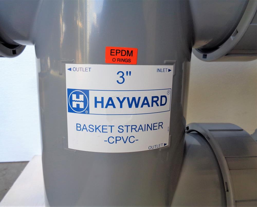Hayward 3" CPVC Duplex Flanged Strainer Assembly w/ 4" CPVC Baskets